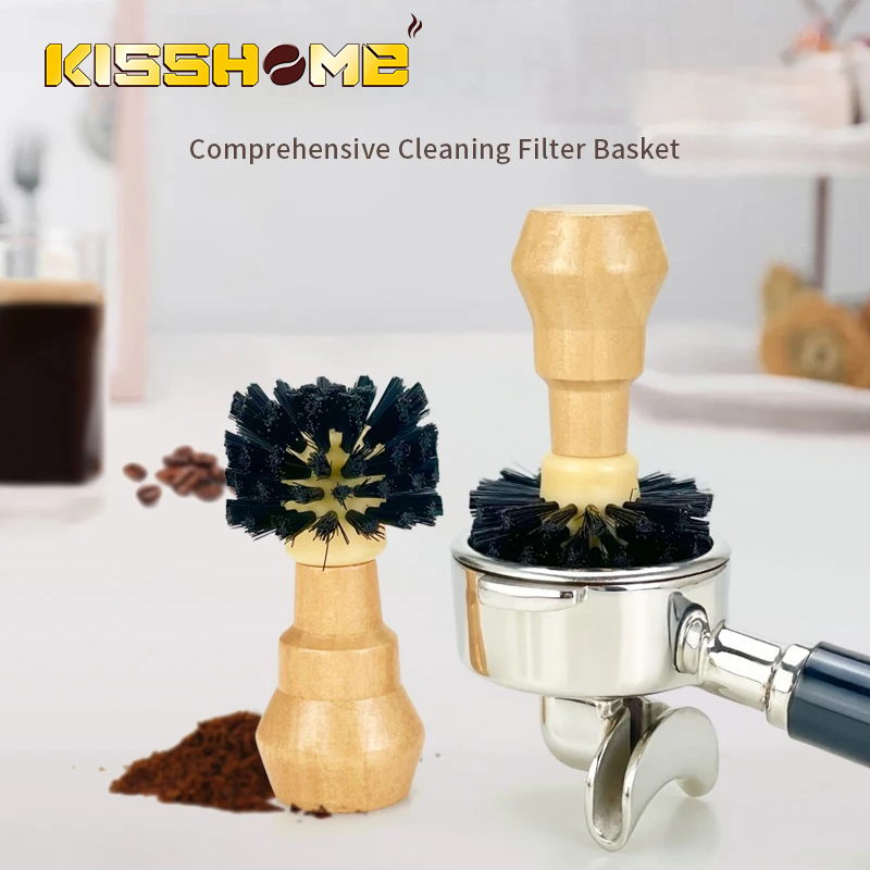 Coffee Shop Equipment - Coffee Brush Cleaner Solid Wood Portafilter