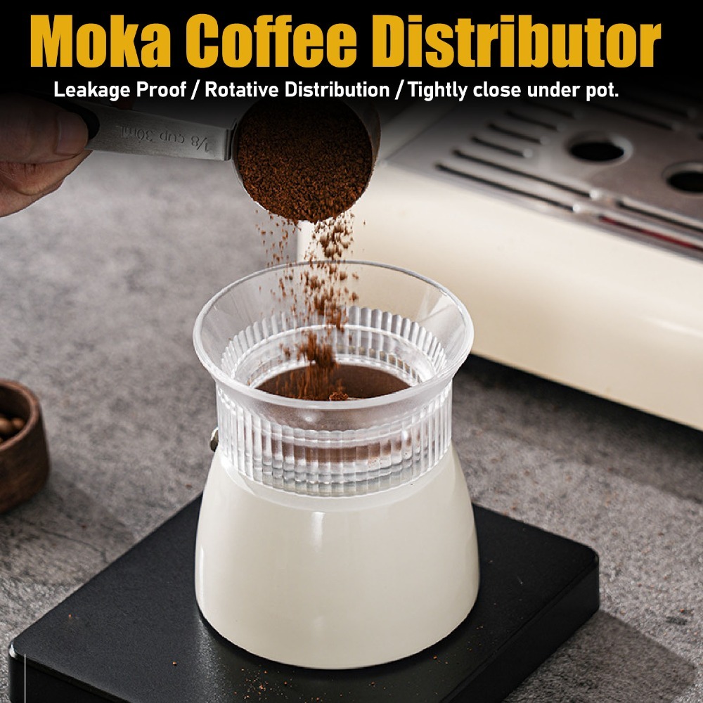 Dosing Funnel Ring - Transparent/Black Moka Pot Dosing Funnel Single