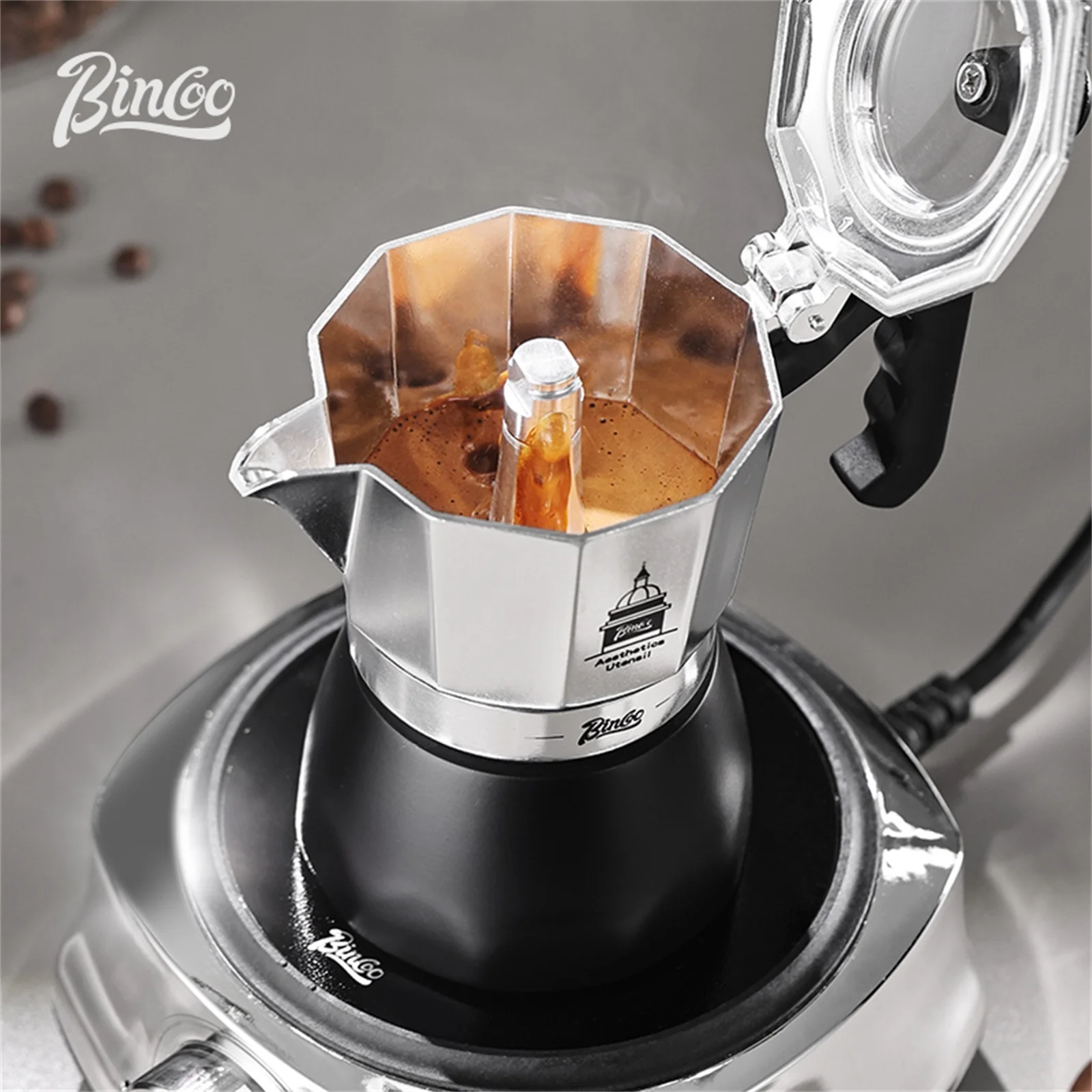 BINCOO Double Valve Moka Pot，E - Coffee Vending Equipment 评论和价格