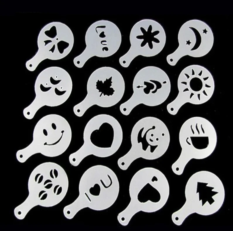 16Pcs/Set Coffee Mold Latte Ca - Coffee Shop Equipment 评论和价格