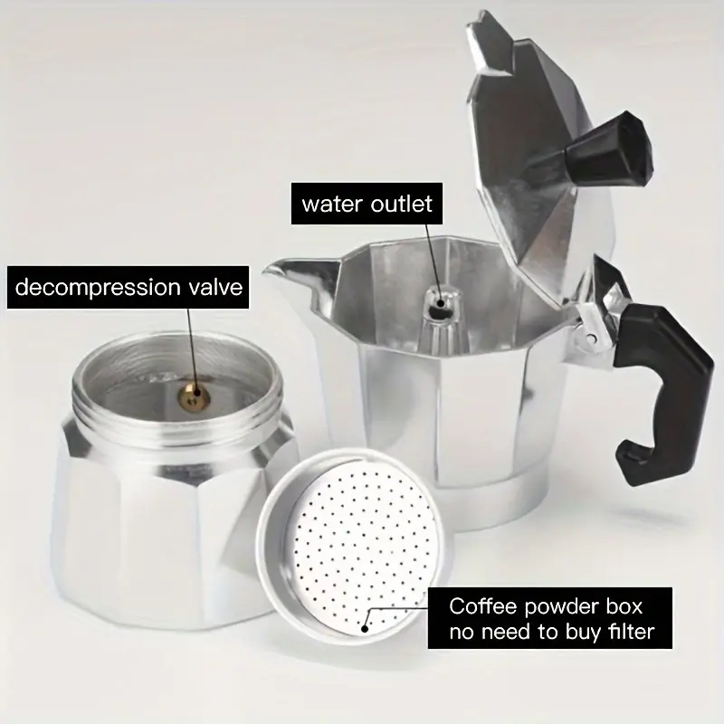 Classic Aluminum Moka Pot 50-3 - Coffee Vending Equipment 评论和价格