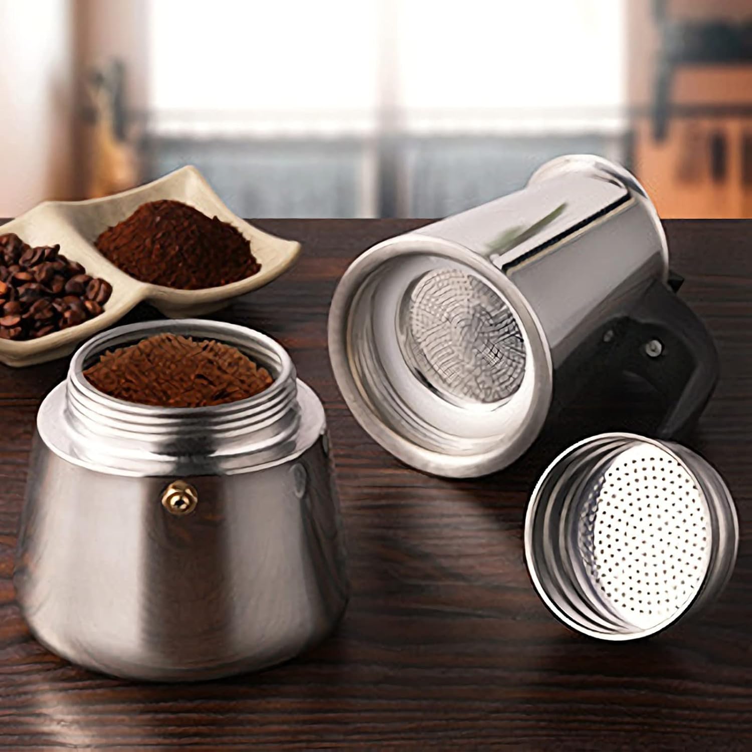 4/6/9 Cups Moka Pot Caffe Mach - Coffee Vending Equipment 评论和价格